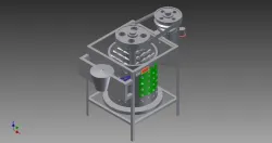 Combine boiling and de-feathering machine