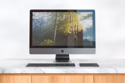 Computer all-in-one with keyboard and trackpad 3D model