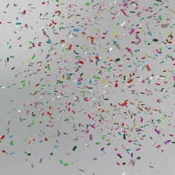 Confetti 10 Animations Low-poly 3D model