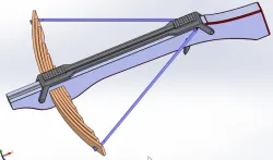 crossbow simple with picatinny rail and backup sights