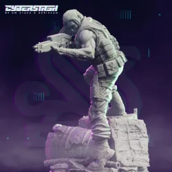 Cyberpunk Mercenary Pointman - Esen "Boodog" Darva