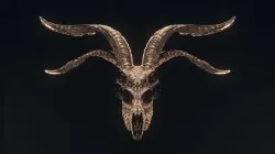 demon goat skull ornate 3D model