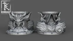 Diablo Lilith and Inarius 3D printing model  3D print model