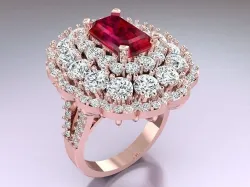 Diamond Ring - Womens Rings - N3950 3D print model