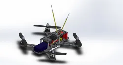 drone with two propellers 3D print model