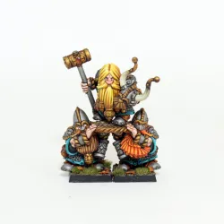 Dwarf lord on shield