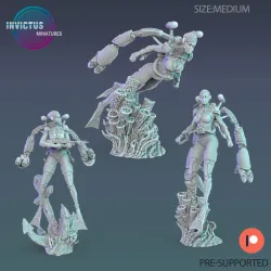 Exosuite Diver Girl Set / Future Robot / Skeleton Soldier / Exoskelet Officer / Space War Construct / Steampunk Battle Robot / Invasion Army / Cyberpunk Droid / Sci-Fi Encounter