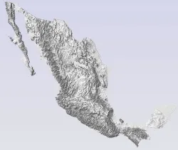 Exquisite 3D Terrain Model of Mexico Diverse Landscapes 3D print model