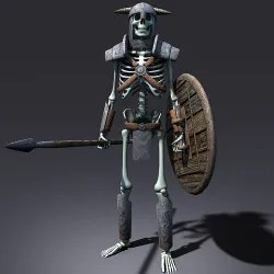 Fantasy Skeleton Low-poly 3D model