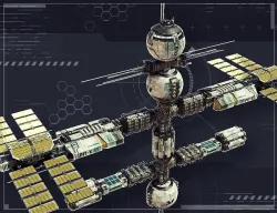 Federation Station Low-poly 3D model