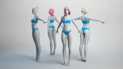 Female Basemesh 03 Low-poly 3D model