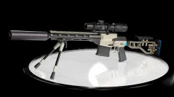 Fix by Q Sniper Rifle Low poly hyper realistic model Low-poly 3D model