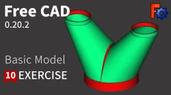 FreeCAD Tutorial for beginners,basic model exercise-10