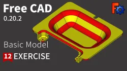 FreeCAD Tutorial for beginners,basic model exercise-12