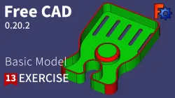 FreeCAD Tutorial for beginners,basic model exercise-13