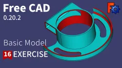 FreeCAD Tutorial for beginners,basic model exercise-16