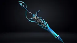 Futuristic Sword Low-poly 3D model