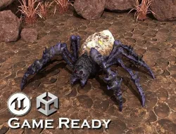 Giant Spider - The Demon Face Low-poly 3D model