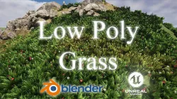 Grass Low Poly  Low-poly 3D model