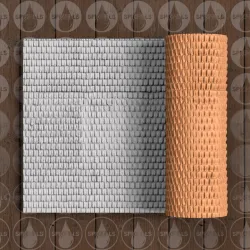 Grey Roof 1 - Thin Texture Roller (Low Resin Cost) - 4.5 Inches Tall