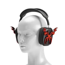 Headphone Chrome Red Butterfly - Streetwear Low-poly 3D model