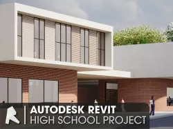 High School Building Revit Project 3D model