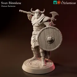 Human Barbarian - Sven Bloodaxe - Battleaxe Calm