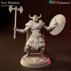 Human Barbarian - Sven Bloodaxe - Battleaxe Raging