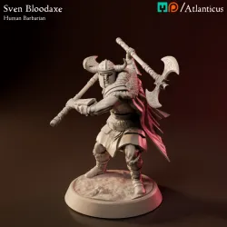 Human Barbarian - Sven Bloodaxe - Dual Wielding