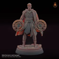 Human Sorcerer Casting Spell [Supported]