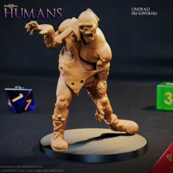 Human Undead Miniature - Pre-Supported