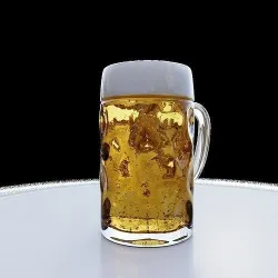Large Beer Glass Low-poly 3D model