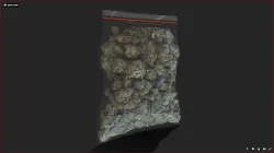 Large Weed Bag Low-poly 3D model