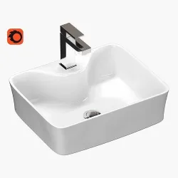 Lordear sink and PRISM faucet 3D model