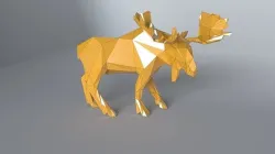 low-poly 3D printer model Moose Low-poly 3D model