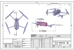 Mavic 3E Drone Cross Sections