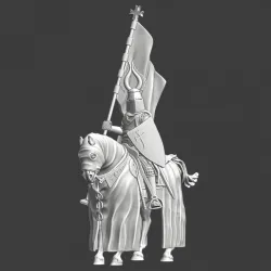 Medieval Teutonic Knight - With large banner