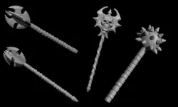 Medieval Weapons Mace pack 3D Print 3D print model