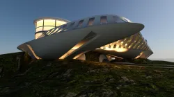 Modern concrete villa