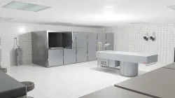 Modular Morgue With PBR Materials Low-poly 3D model Low-poly 3D model