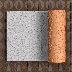 Mud Cracked Dry 2 - Thin Texture Roller (Low Resin Cost) - 4.5 Inches Tall