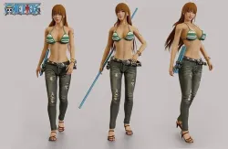 Nami from One Piece realistic version 3D model