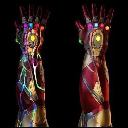 Normal and Battle Damaged Ironman Mark 85 Infinity Gauntlet 3D print model