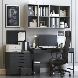 Office workplace 7 3D model