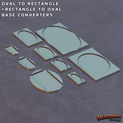 Oval to Rectangle Base Converters