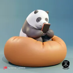 Panda Bear STL for 3D Printing 3D print model