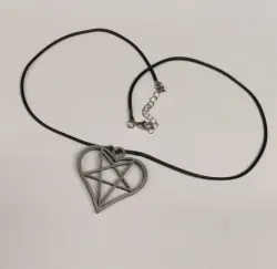 Pentagram Heart necklace