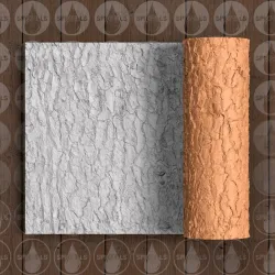 Pine Bark - Thin Texture Roller (Low Resin Cost) - 4.5 Inches Tall