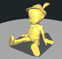 Pinocchio Seated 3D print model