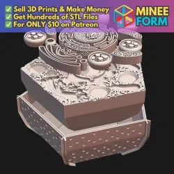 Plant Cell Educational Model with Removable Organelles MineeForm FDM 3D Print STL File